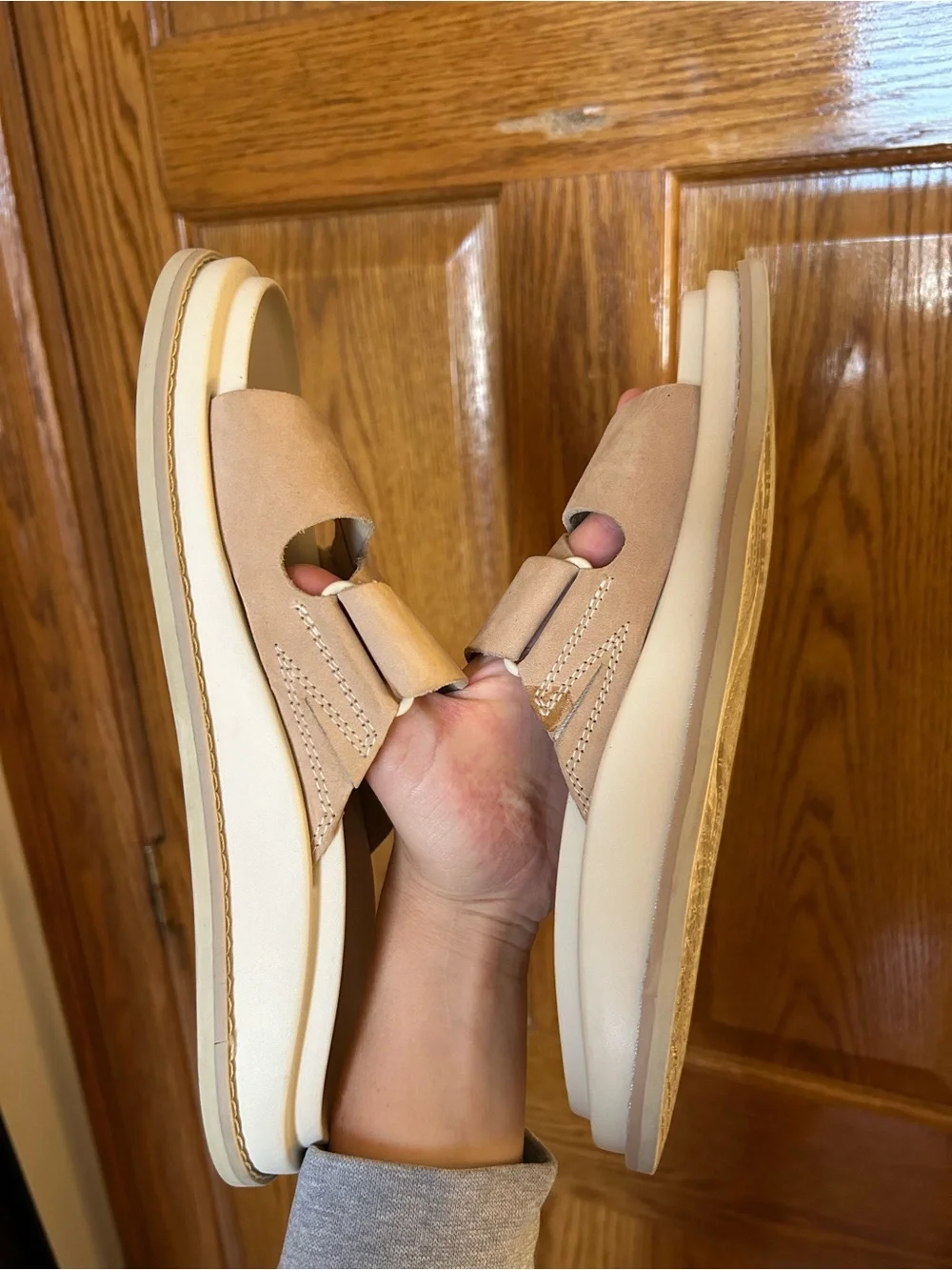 Chaco Tan Crossover Slide Sandals with Buckle